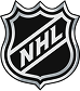 The official logo of the National Hockey League (NHL), a silver and black shield with the letters NHL prominently displayed.